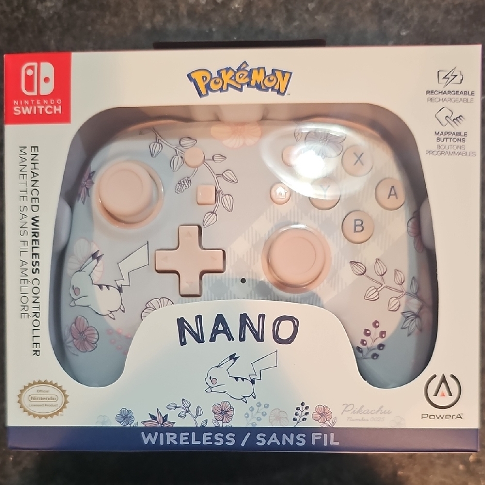PowerA Nano Wireless Controller for Nintendo Switch - Pink and White